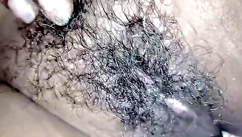 Indian woman with hairy pussy making out with big dick