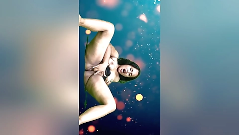 amateur brunette fingering herself in the bedroom 08