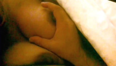 Busty teen in sexy outfit has fun with her natural boobs