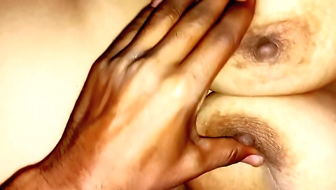 Wife's big tits in porn video show her taking a blow job