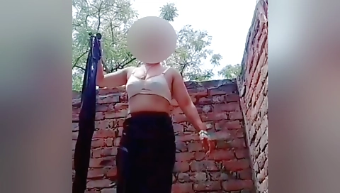 Busty indian chick 18+ masturbates 1st time at home